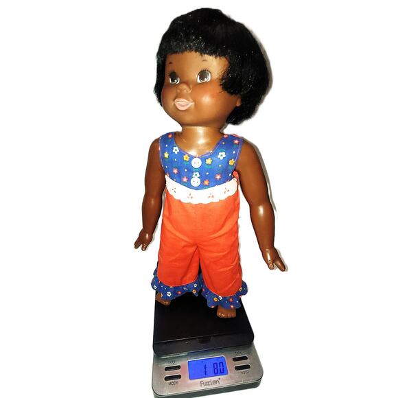 VNTG 1977 Ideal Tippy Tumbles African American Doll In Original Outfit Untested - Picture 8 of 9
